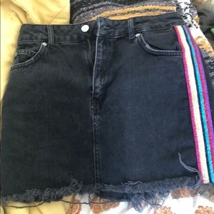 Topshop Denim Miniskirt